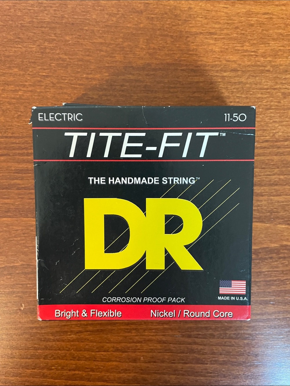 DR Tite-Fit Electric Guitar Strings - Black & Yellow new in packet bundle of 5